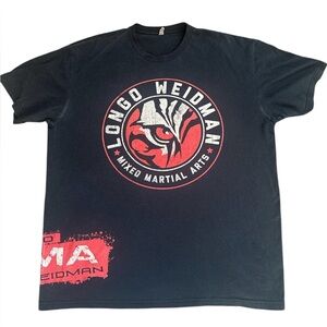 Longo Weidman Mixed Martial Arts MMA Black Shirt XL Short Sleeve Logo Graphic